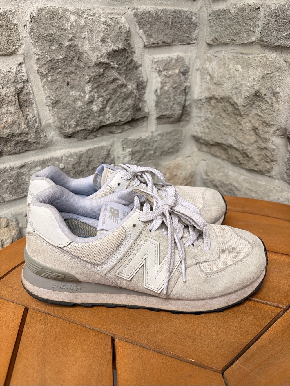 New Balance Women’s Light Beige and Gray Casual Sneakers